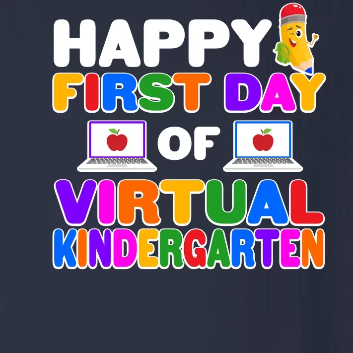 Cute Happy First Day Of Virtual Kindergarten Toddler Long Sleeve Shirt