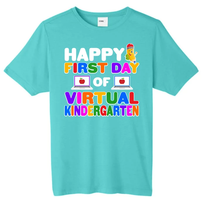 Cute Happy First Day Of Virtual Kindergarten ChromaSoft Performance T-Shirt