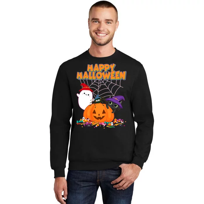 Cute Happy Halloween Friends Tall Sweatshirt