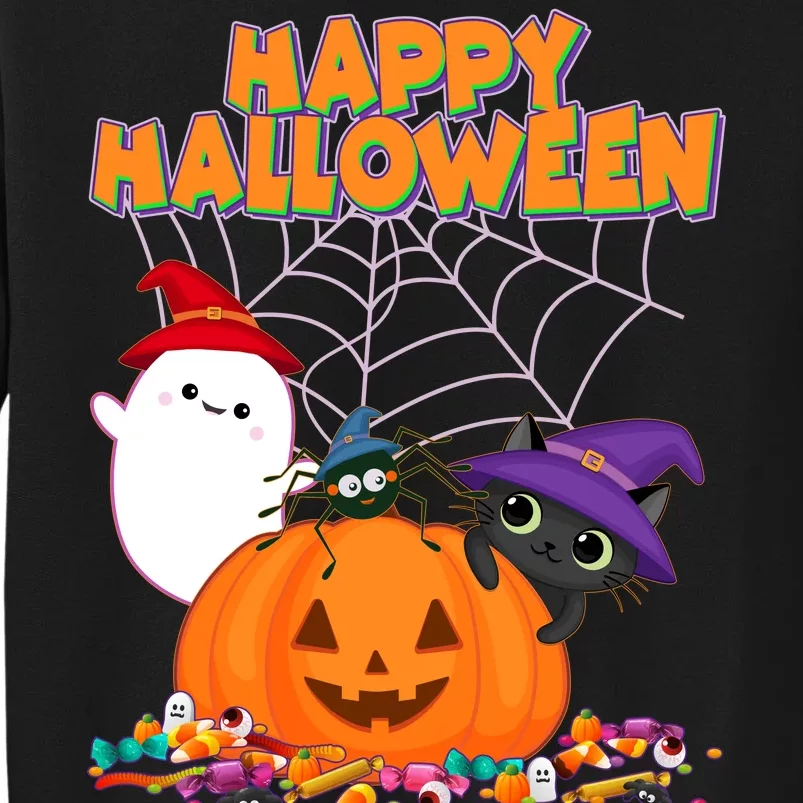 Cute Happy Halloween Friends Tall Sweatshirt