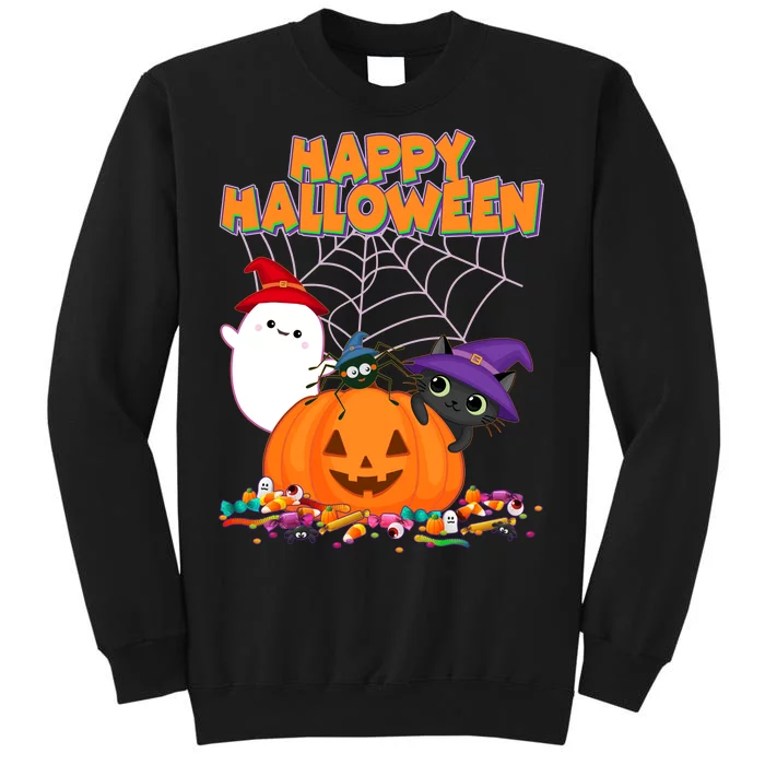 Cute Happy Halloween Friends Tall Sweatshirt