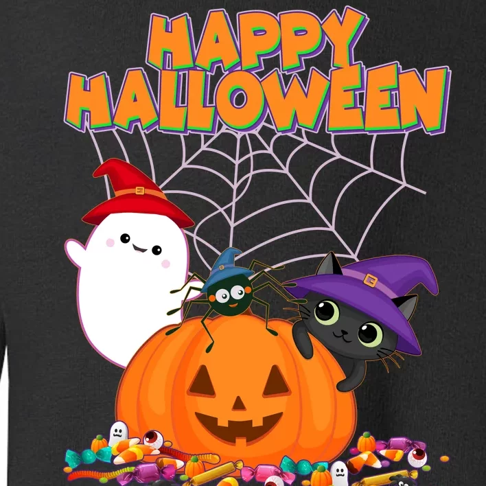 Cute Happy Halloween Friends Toddler Sweatshirt