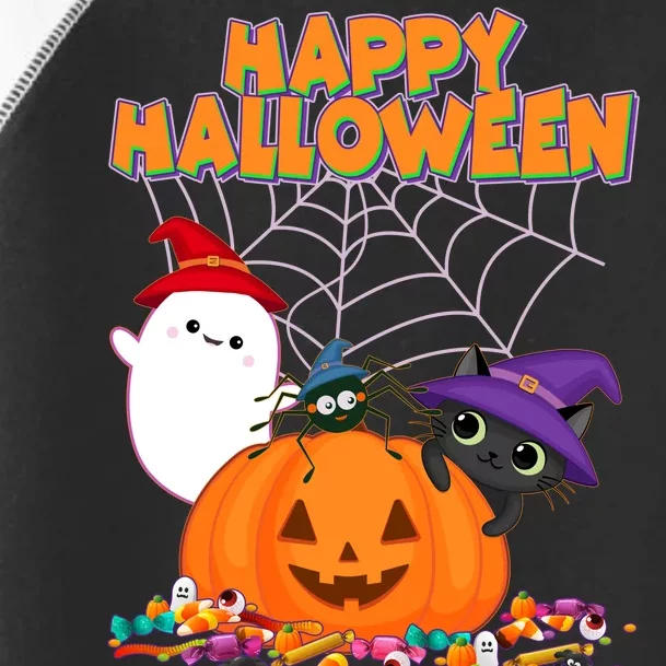 Cute Happy Halloween Friends Toddler Fine Jersey T-Shirt