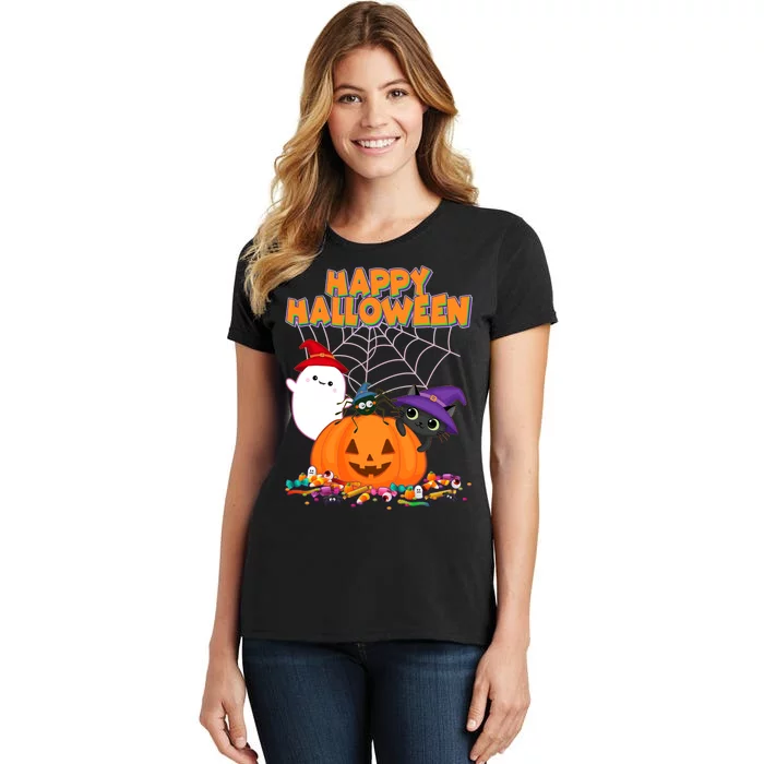 Cute Happy Halloween Friends Women's T-Shirt