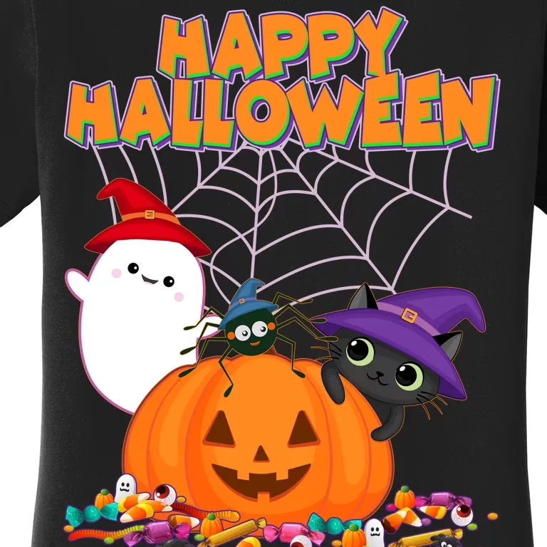 Cute Happy Halloween Friends Women's T-Shirt