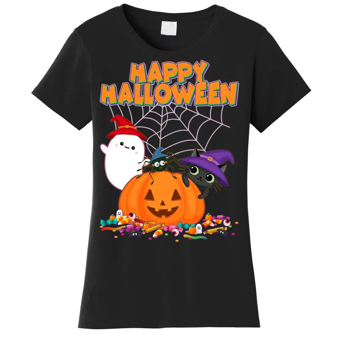 Cute Happy Halloween Friends Women's T-Shirt