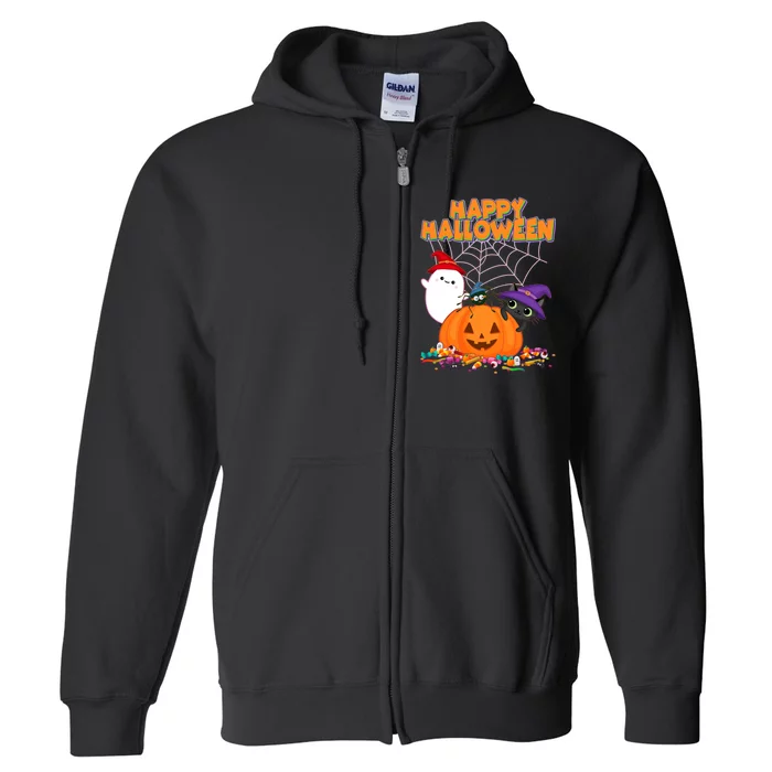 Cute Happy Halloween Friends Full Zip Hoodie