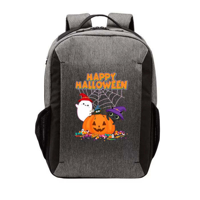 Cute Happy Halloween Friends Vector Backpack