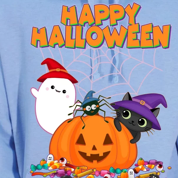 Cute Happy Halloween Friends Unisex Surf Hoodie