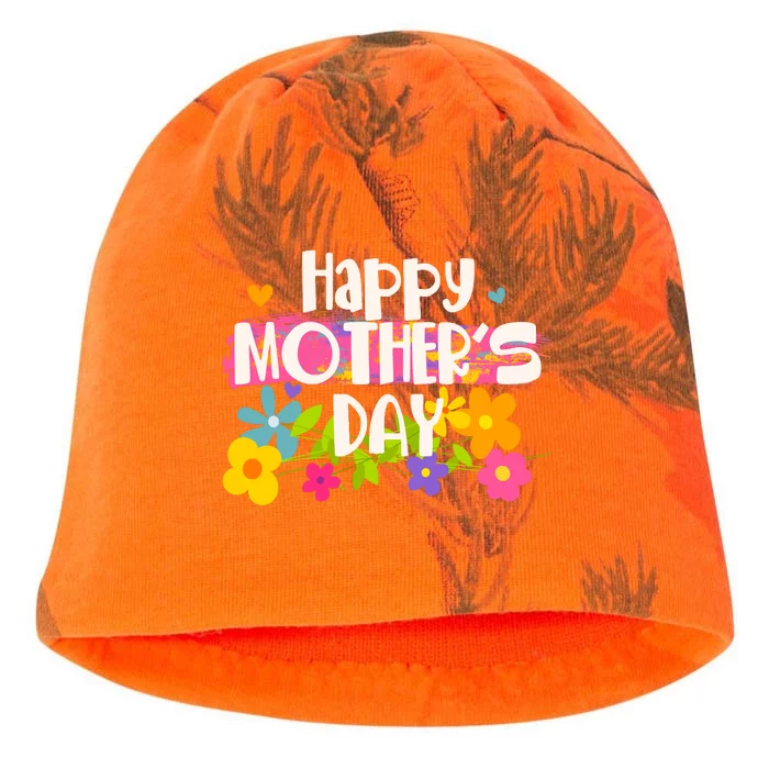 Cute Happy Mother's Day Paint Splash Flowers Kati - Camo Knit Beanie