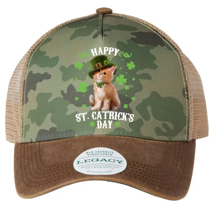 Cute Happy St Catricks Day Kitten Legacy Tie Dye Trucker Hat