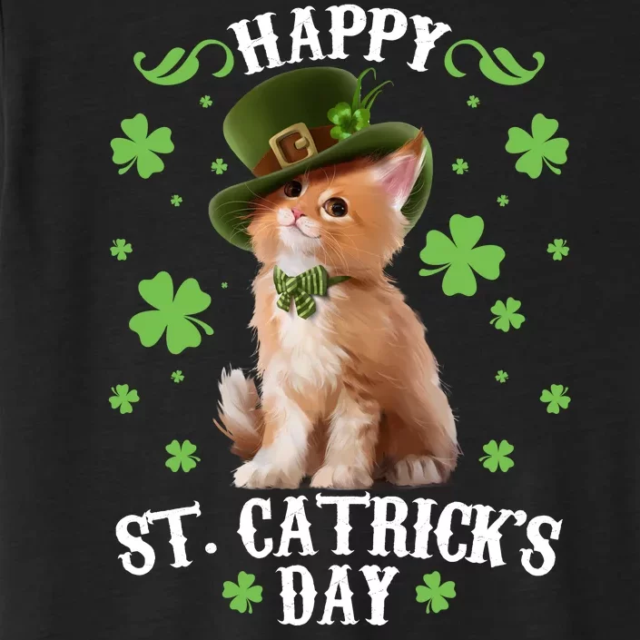 Cute Happy St Catricks Day Kitten ChromaSoft Performance T-Shirt