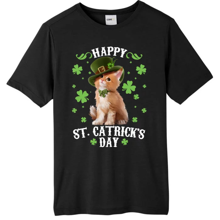 Cute Happy St Catricks Day Kitten ChromaSoft Performance T-Shirt