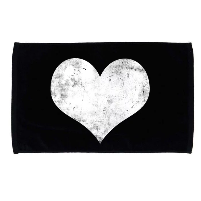 Cute Heart Valentines Day Vintage Distressed Microfiber Hand Towel