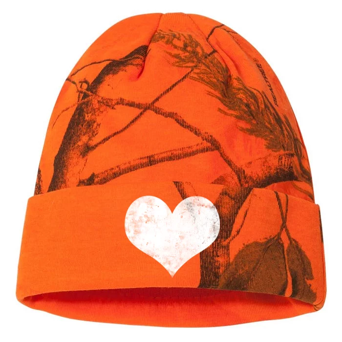 Cute Heart Valentines Day Vintage Distressed Kati - 12in Camo Beanie