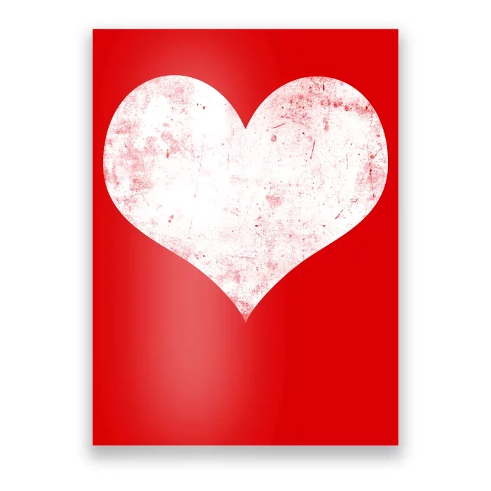 Cute Heart Valentines Day Vintage Distressed Poster