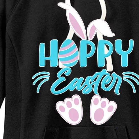 Cute Hoppy Happy Easter Bunny Women's Fleece Hoodie