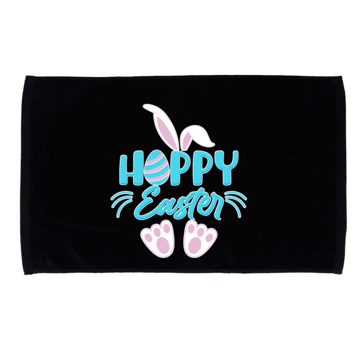 Cute Hoppy Happy Easter Bunny Microfiber Hand Towel