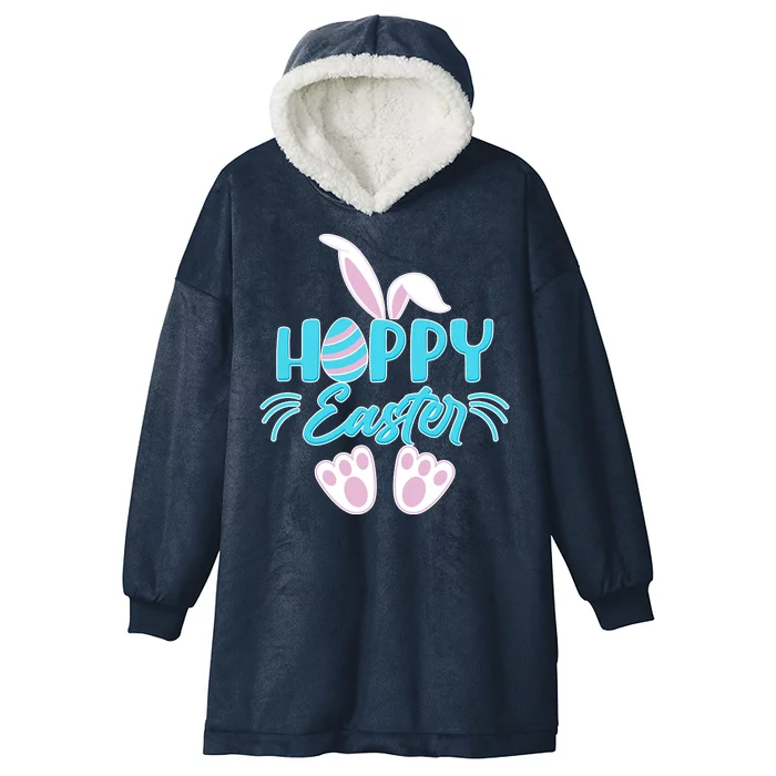 Cute Hoppy Happy Easter Bunny Hooded Wearable Blanket