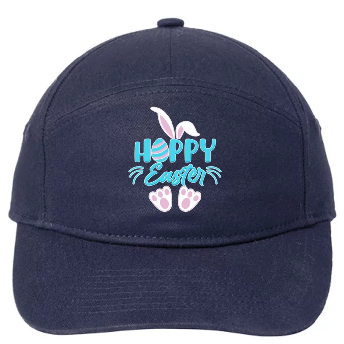 Cute Hoppy Happy Easter Bunny 7-Panel Snapback Hat