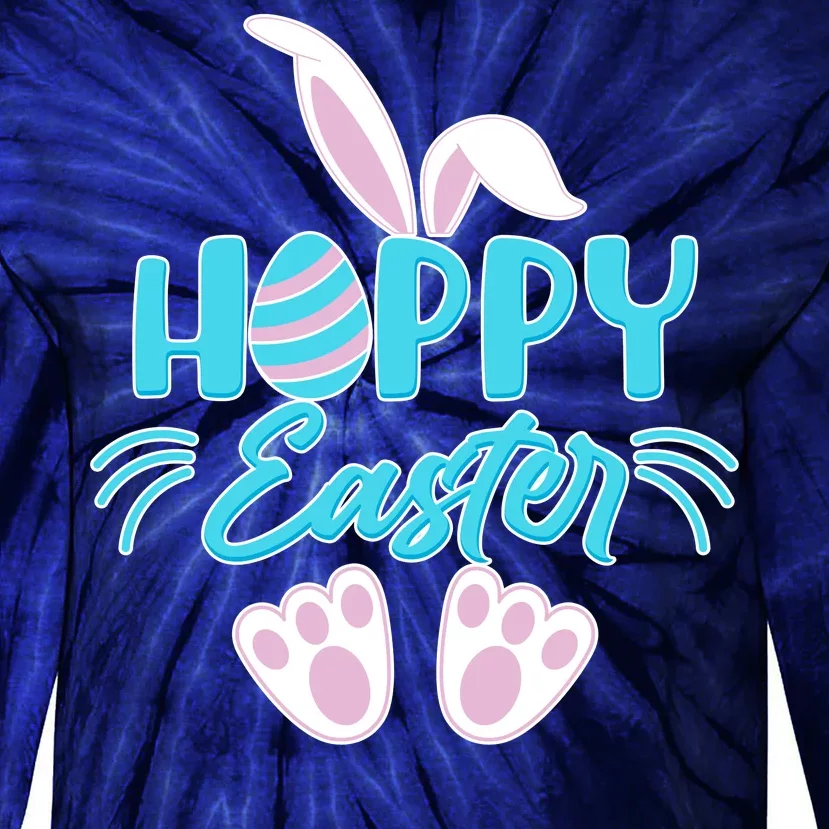 Cute Hoppy Happy Easter Bunny Tie-Dye Long Sleeve Shirt