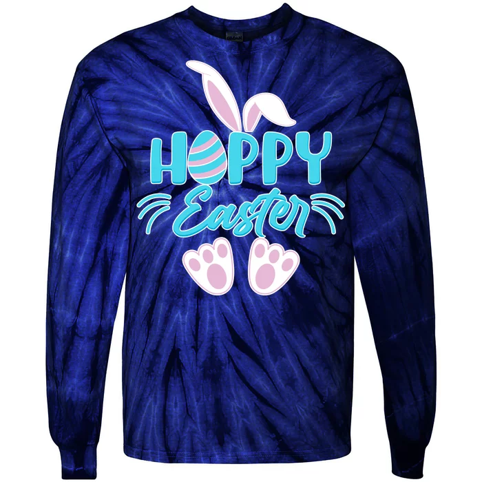 Cute Hoppy Happy Easter Bunny Tie-Dye Long Sleeve Shirt