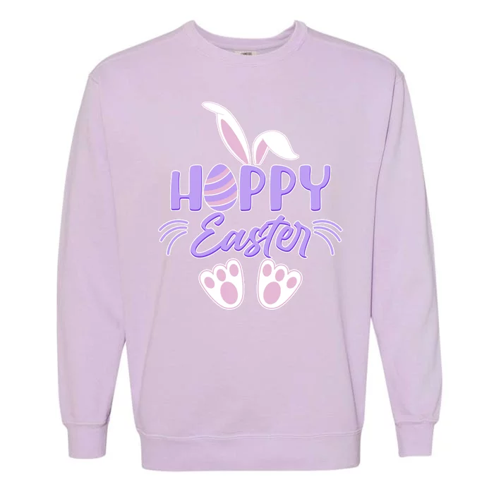 Cute Hoppy Happy Easter Bunny Garment-Dyed Sweatshirt