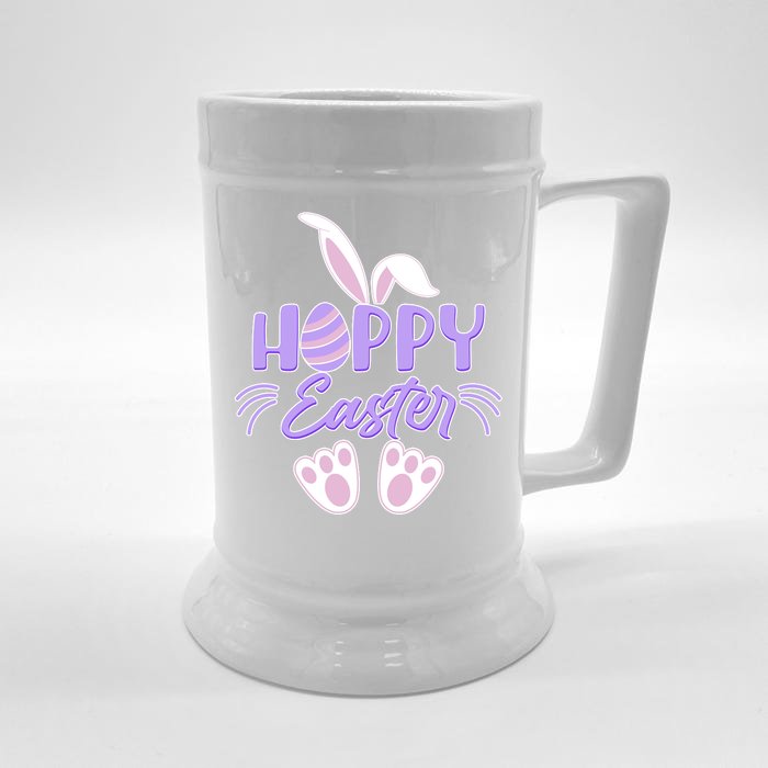 Cute Hoppy Happy Easter Bunny Front & Back Beer Stein