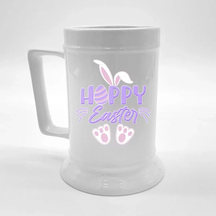 Cute Hoppy Happy Easter Bunny Front & Back Beer Stein