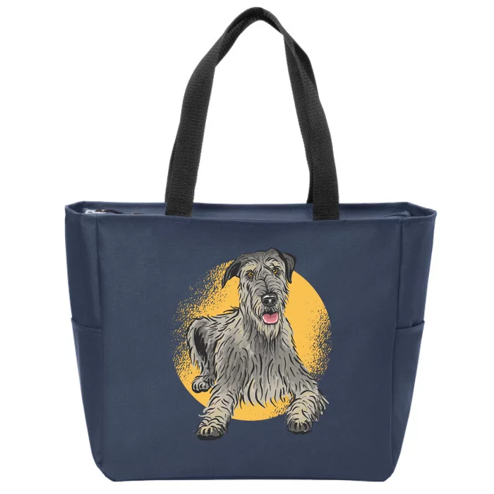 Cute Hound Dog Zip Tote Bag