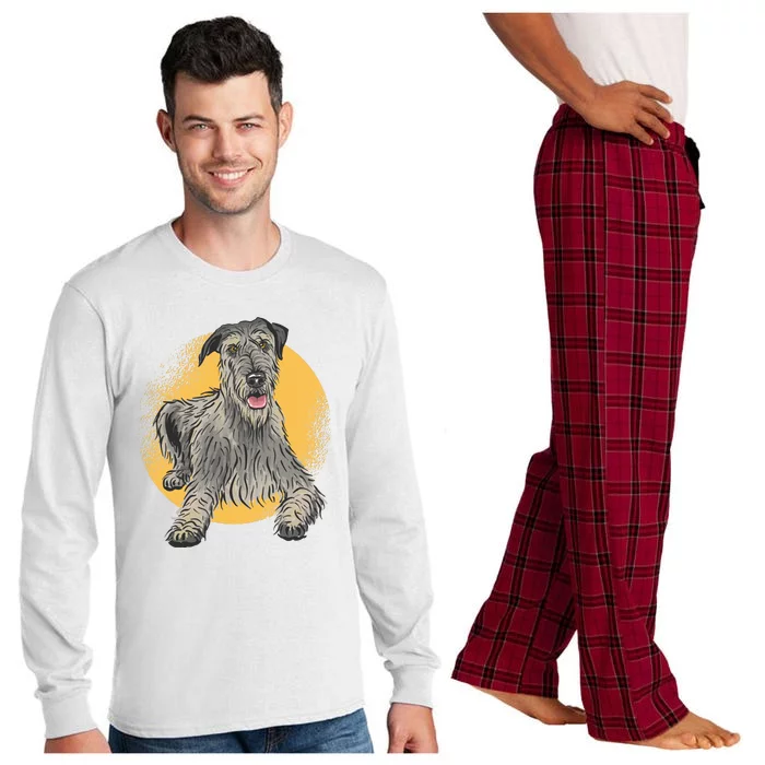 Cute Hound Dog Long Sleeve Pajama Set