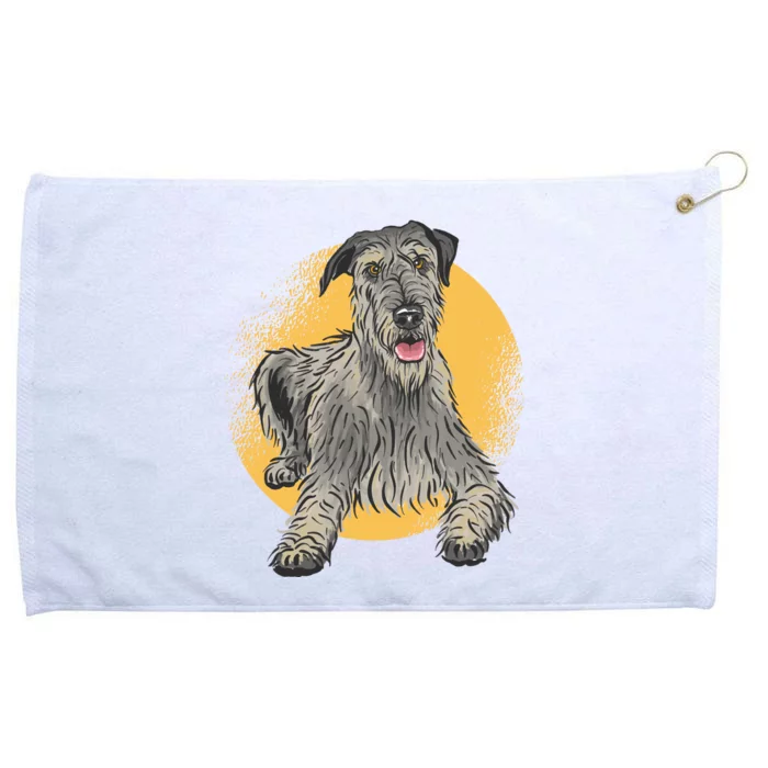 Cute Hound Dog Grommeted Golf Towel