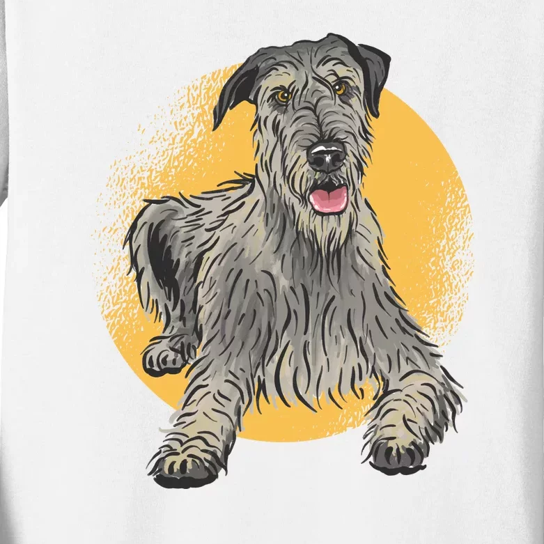 Cute Hound Dog Kids Long Sleeve Shirt