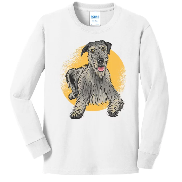 Cute Hound Dog Kids Long Sleeve Shirt