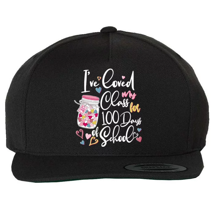 Cute I Loved My Class for 100 Days of School Valentine's Day Wool Snapback Cap