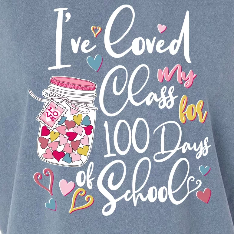 Cute I Loved My Class for 100 Days of School Valentine's Day Garment-Dyed Women's Muscle Tee