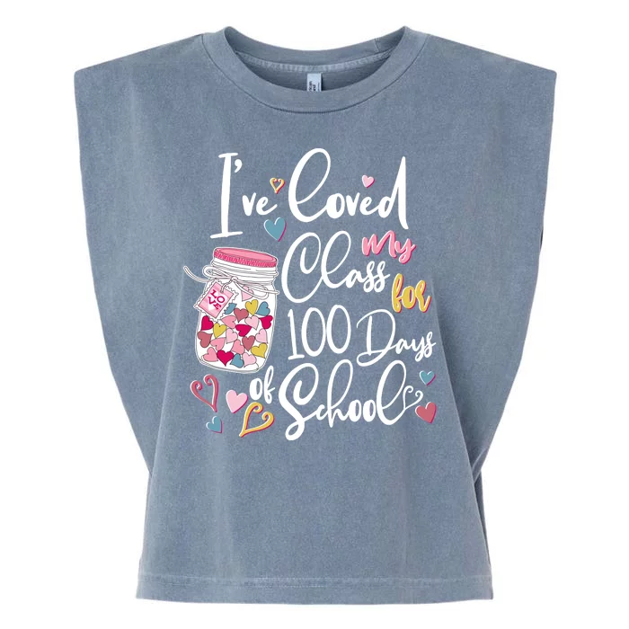 Cute I Loved My Class for 100 Days of School Valentine's Day Garment-Dyed Women's Muscle Tee