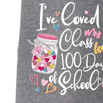 Cute I Loved My Class for 100 Days of School Valentine's Day Doggie 3-End Fleece Hoodie