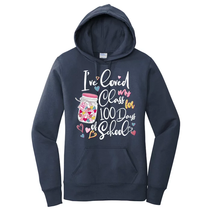 Cute I Loved My Class for 100 Days of School Valentine's Day Women's Pullover Hoodie