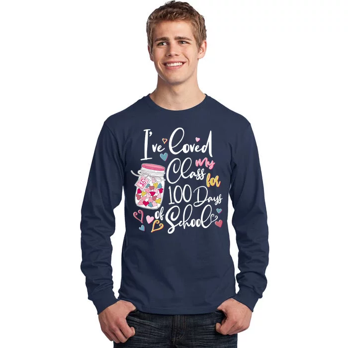 Cute I Loved My Class for 100 Days of School Valentine's Day Tall Long Sleeve T-Shirt