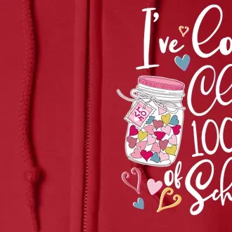 Cute I Loved My Class for 100 Days of School Valentine's Day Full Zip Hoodie