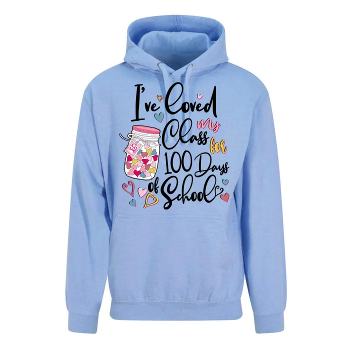 Cute I Loved My Class for 100 Days of School Valentine's Day Unisex Surf Hoodie