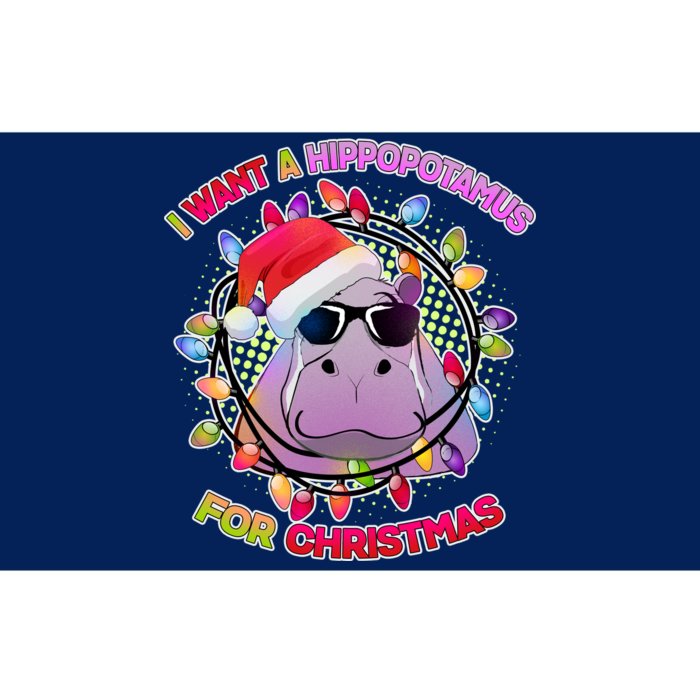 Cute I Want A Hippopotamus for Christmas Lights Bumper Sticker