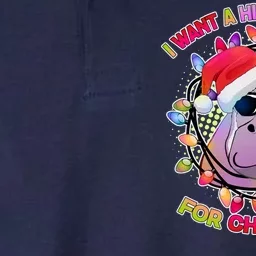 Cute I Want A Hippopotamus for Christmas Lights Softstyle Adult Sport Polo