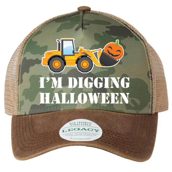 Cute I'm Digging Halloween Tractor Legacy Tie Dye Trucker Hat