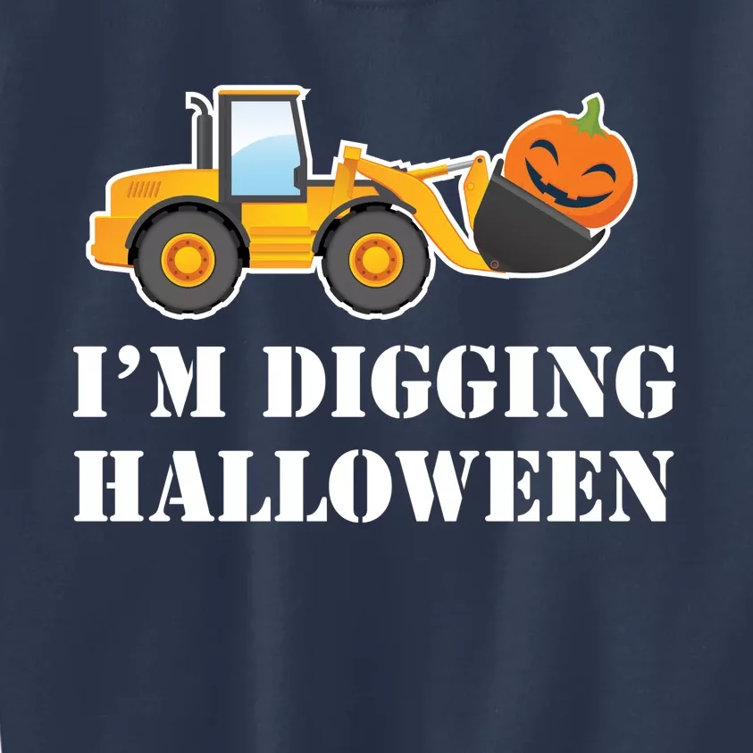 Cute I'm Digging Halloween Tractor Kids Sweatshirt