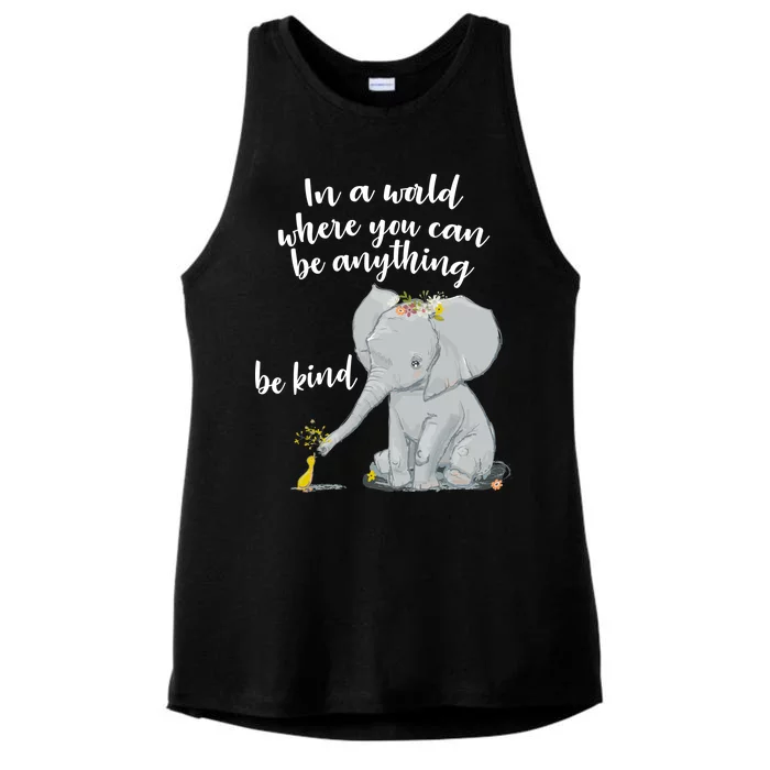 Cute Inspiring Be Anything Be Kind Ladies Tri-Blend Wicking Tank