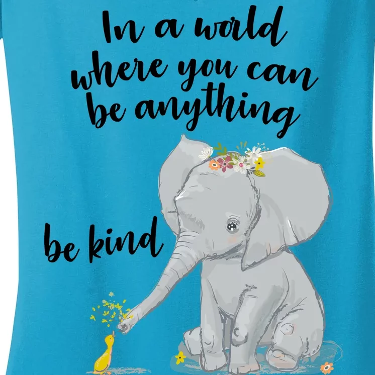 Cute Inspiring Be Anything Be Kind Women's V-Neck T-Shirt