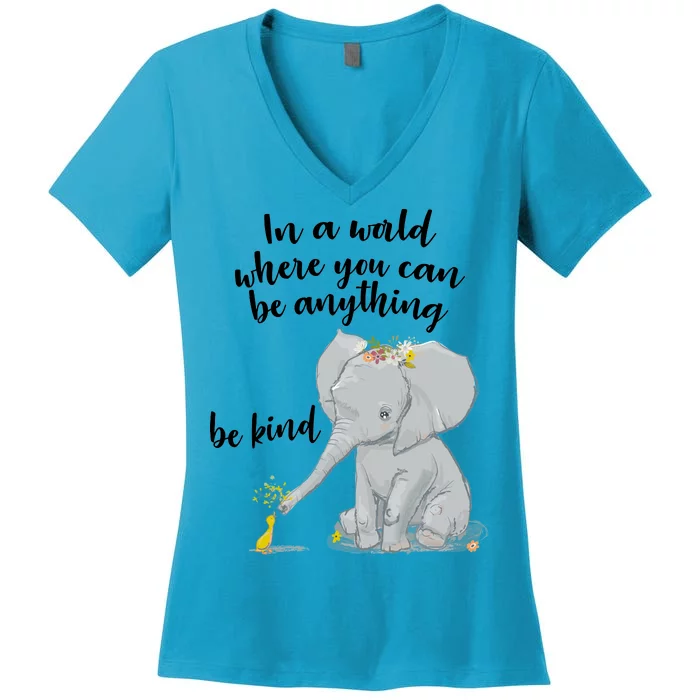 Cute Inspiring Be Anything Be Kind Women's V-Neck T-Shirt