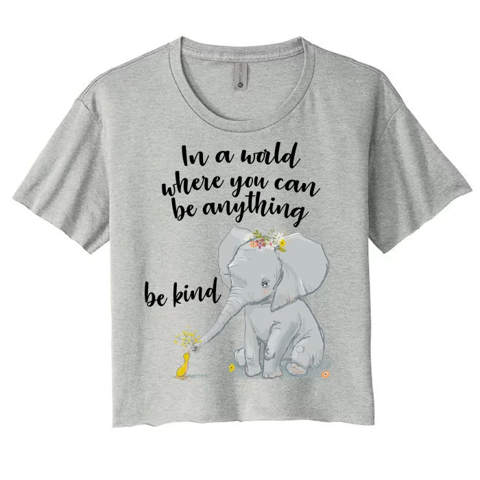 Cute Inspiring Be Anything Be Kind Women's Crop Top Tee